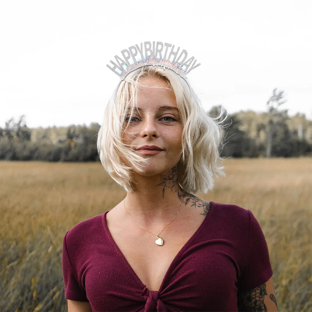 

6 шт., повязки на голову на день рождения, блестящие ленты для волос с мишурой, вечерние аксессуары для волос для женщин и девочек, праздничная повязка на голову