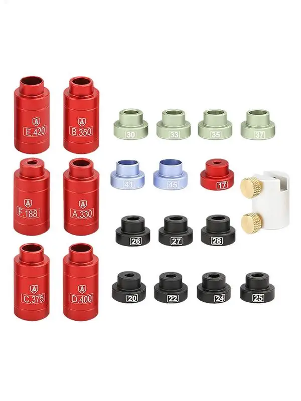 Aluminum Bullet Comparator Kit Headspace Gauge for Reloading Headspace Gauge Comparator Kit With 14 Inserts And 6 Bushings