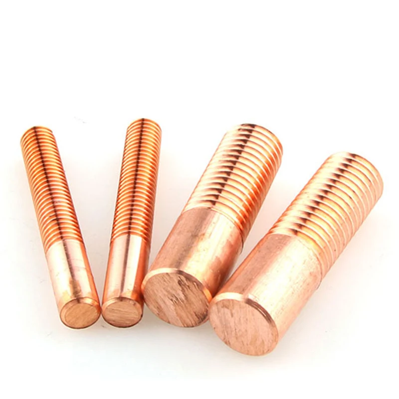 1Pcs Pure T2 Red Copper Tapping Electrodes M2 M3 M4 M5-M20 for Spark EDM Thread Electrode Discharge Copper Screw Tooth Metric
