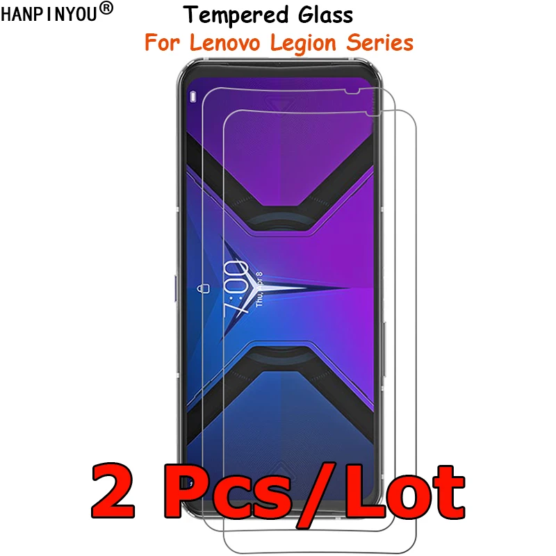 2 Pcs/Lot For Lenovo Legion Y70 2 Pro Tempered Glass Screen Protector Explosion-proof Protective Film + Cleaning Kit