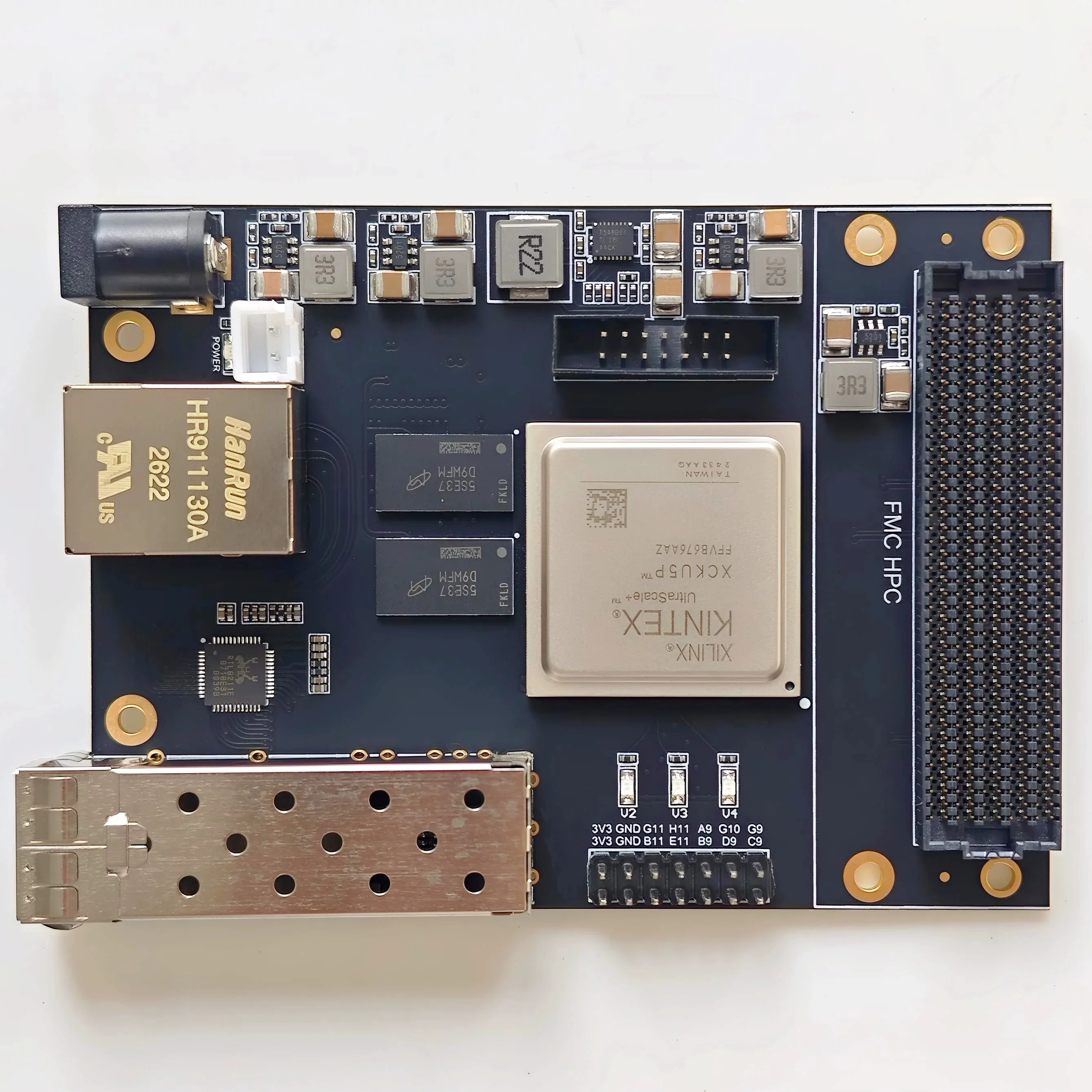 New XCKU5P FPGA Development Board FMC HPC SFP28 Optical Port PCIE3.0 Dual 40G QSFP FMC HPC Sub-card