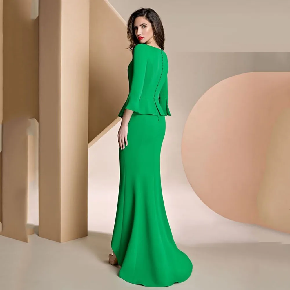 Elegant Mother of the Bride Dress For Weddings Green Long Wedding Guest Gowns for Women Mermaid Evening Party Dress Ankel Length