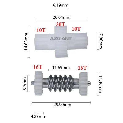 AZGIANT for Kia Rio JB Pride/Hyundai IX55 Accent MK2 3 MC III Stufenheck Car Side Rearview Fold Mirror Motor Repair Gear 1-5set