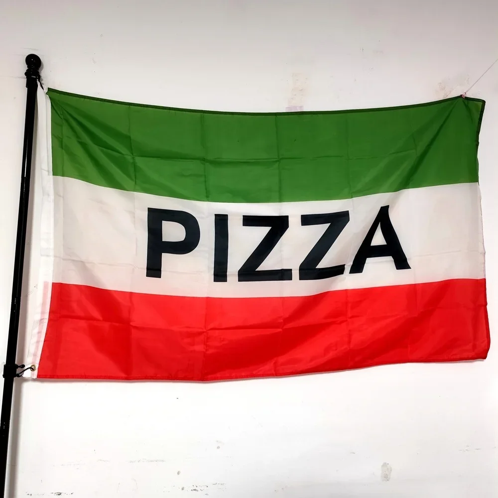 

Italian Pizza Flag 2x3ft 3x5ft Green Red White Colors Durable Polyester for Restaurant Home Kitchen Outdoor Wall Decor