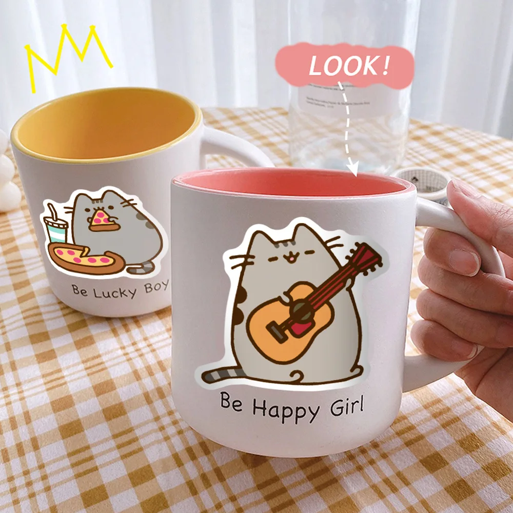 50 Stück Pusheen Anime-Aufkleber, wasserdicht, für Graffiti, Skateboard, Notizbuch, Handy, niedliche Dekorationsaufkleber, Spielzeug – Detail 16