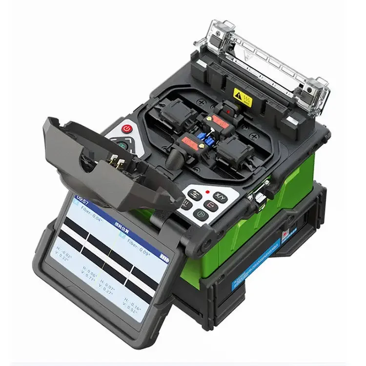FX39 Trunk Fusion Splicer Six Motors Core To Core Alignment Spanish French Portuguese 9 Languages