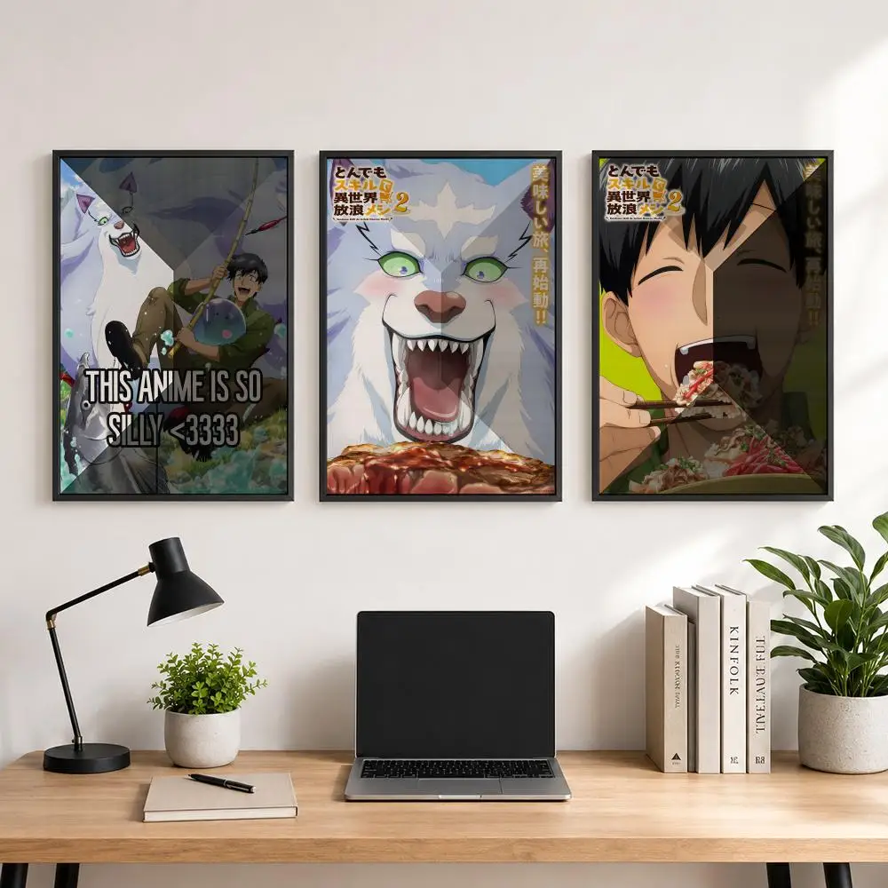 CCampfire Cooking in Another World with My Absurd Skilling Poster Poster, Wall Decor Art Print, Abstract Wall Decor Art Print