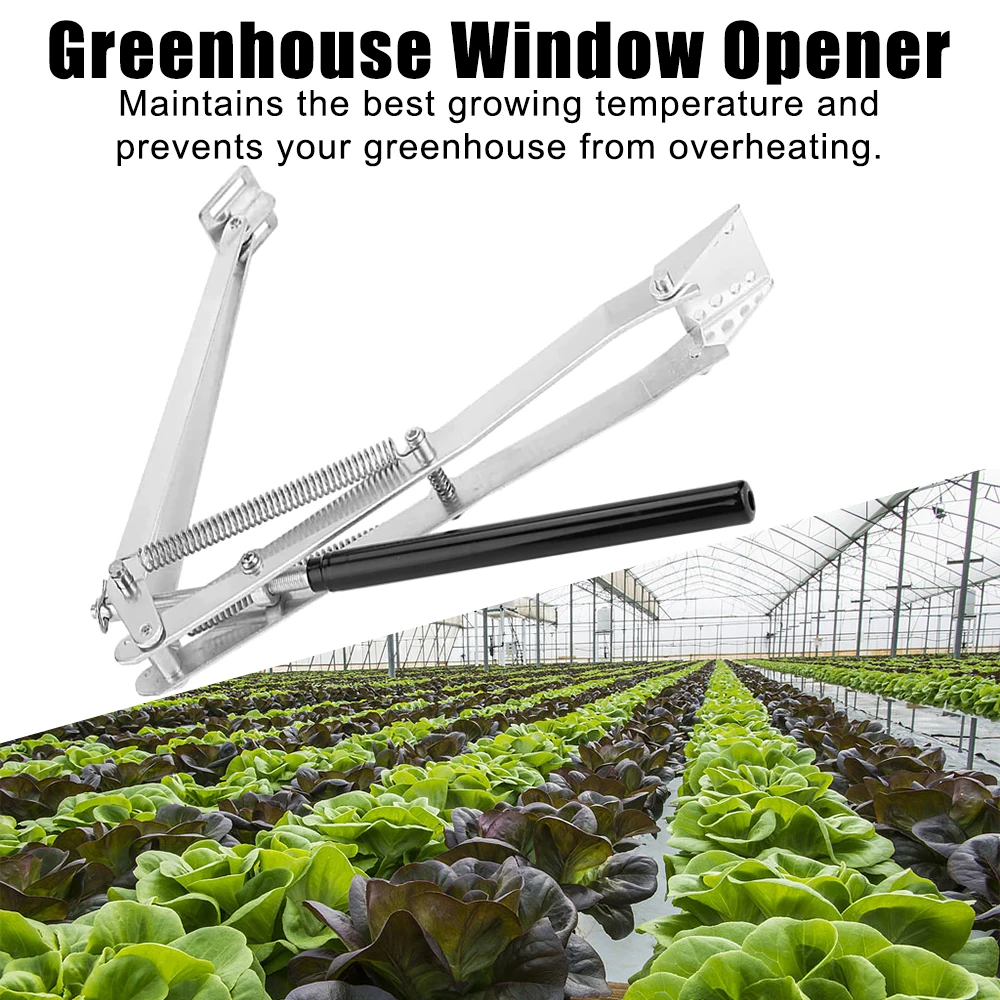 Garden Tool Ventilation Of Greenhouse Vent Window Opener Solar Heat Sensitive Double Spring Aluminum Automatic