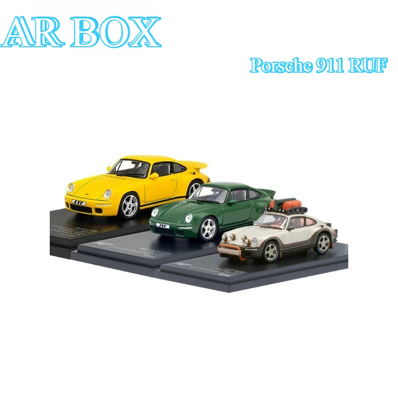 

AR BOX realistic 1:64 alloy 911 RUF Rodeo car model for adult collection, display piece, or children's gift