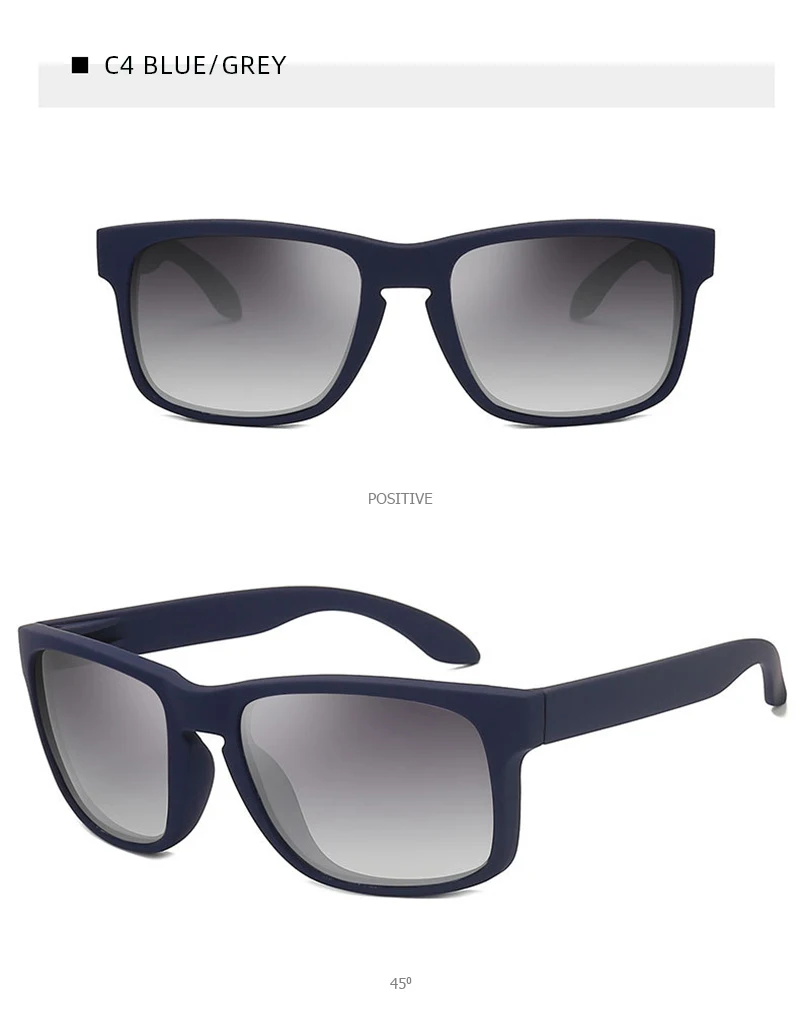 Klassische Fashion Square Polarisierte Sonnenbrille Männer Vintage Kunststoff Männliche Sonnenbrille Frauen Stilvolle Schwarz Outdoor Sport Shades UV400 – Detail 9