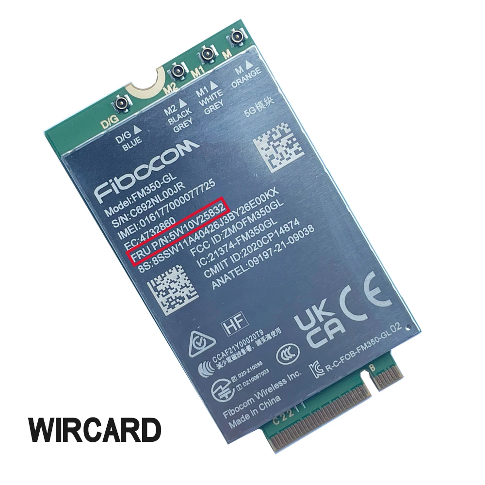 FM350-GL 5G NR M.2 Sub6 5G modul FRU Gen untuk ThinkPad P1 Gen5 T14s Gen3 X13 Gen3 X1 Carbon 10th Gen X1 Yoga 7th Gen