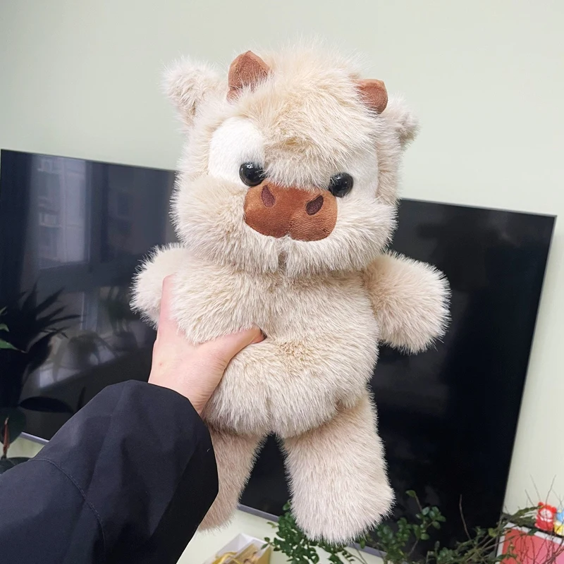 

Милая плюшевая игрушка в виде коровы Хайленд, 45 см, обнимаемая, мягкая, из высококачественной ткани, успокаивающий компаньон для телят