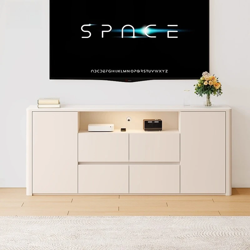 

Cream Wind Slate TV Cabinet Living Room Household Floor Storage Locker Integrated Bedroom Bed End Narrow Side Cabinet