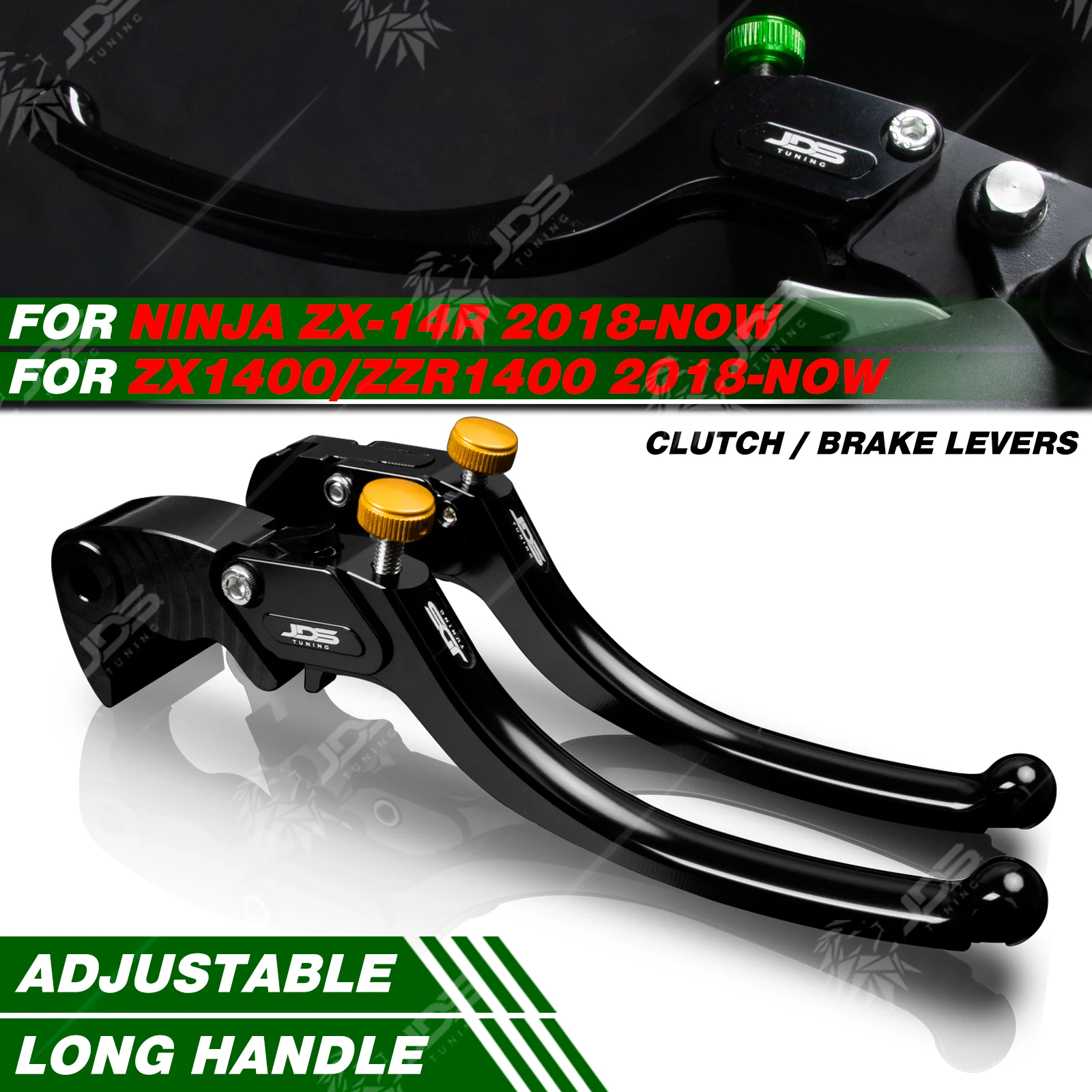 

JDSTUNING для Kawasaki NINJA ZX-14R/ZX14R/ZX1400/ZZR1400 2018-NOW рычаг сцепления, набор тормозных рычагов с длинной ручкой, аксессуары