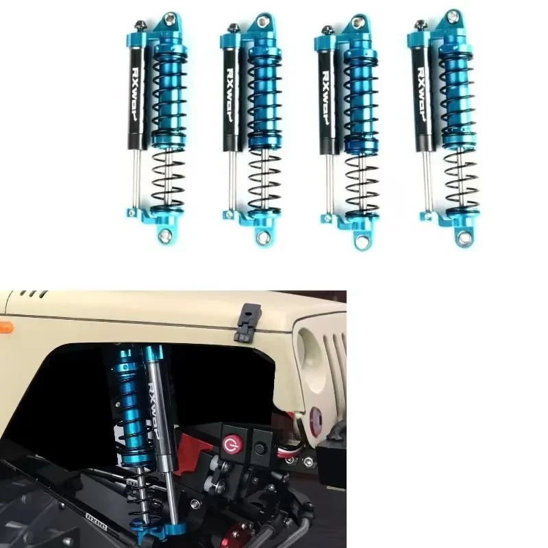 

4PCS Dual Oil Negative Pressure Shock Absorber for 1/10 1/8 RC Crawler Car TRX4 TRX6 D90 SCX10 KM4 RXWAR Easy Control 4081 Parts