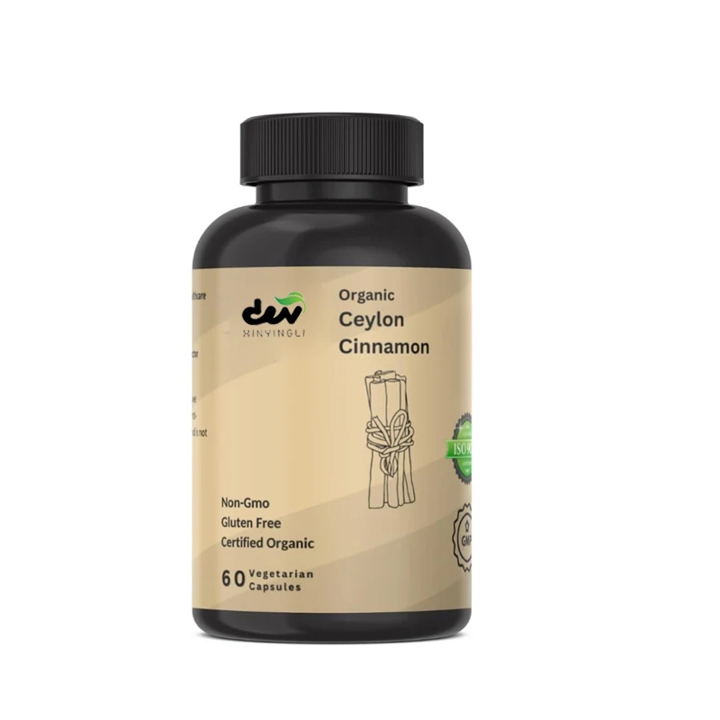 Organic Ceylon Cinnamon Capsules, free of additives, preservatives, and artificial flavors | Pure, non GMO, and chemical