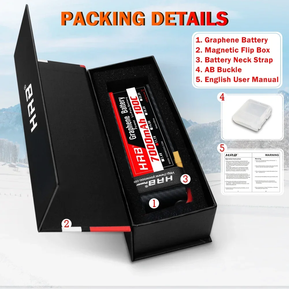 Graphene Battery 2S 3S 4S 6S RC Lipo 3300mah 4000mah 5000mah 6000mah 7000mah 11.1V 14.8V 22.2V   for  Car Drone
