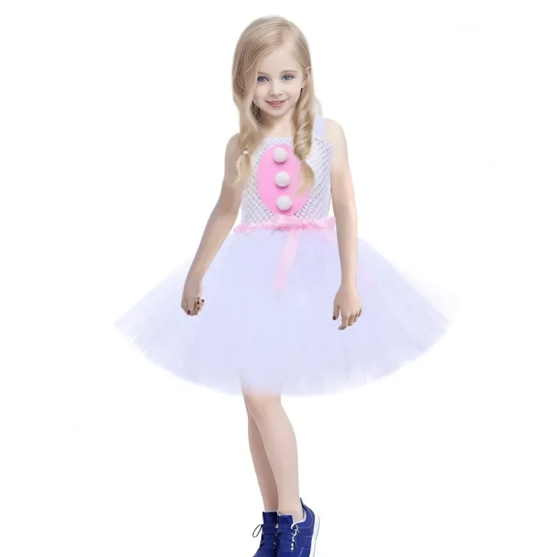 

American Style Cosplay Dress for Girls Bunny Ears Cartoon Bunny Cosplay Dress with Tulle Charming Skirts