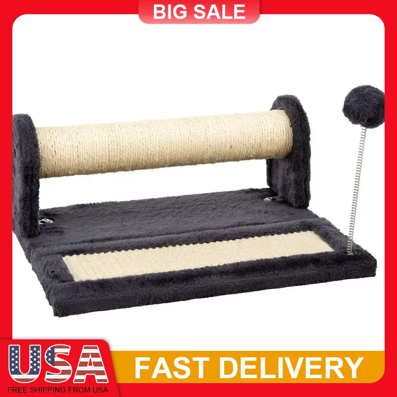 

Cat Scratching Post Play Center Interactive Toy for Indoor Kittens Claw Training Furniture Protector Pet Supplies