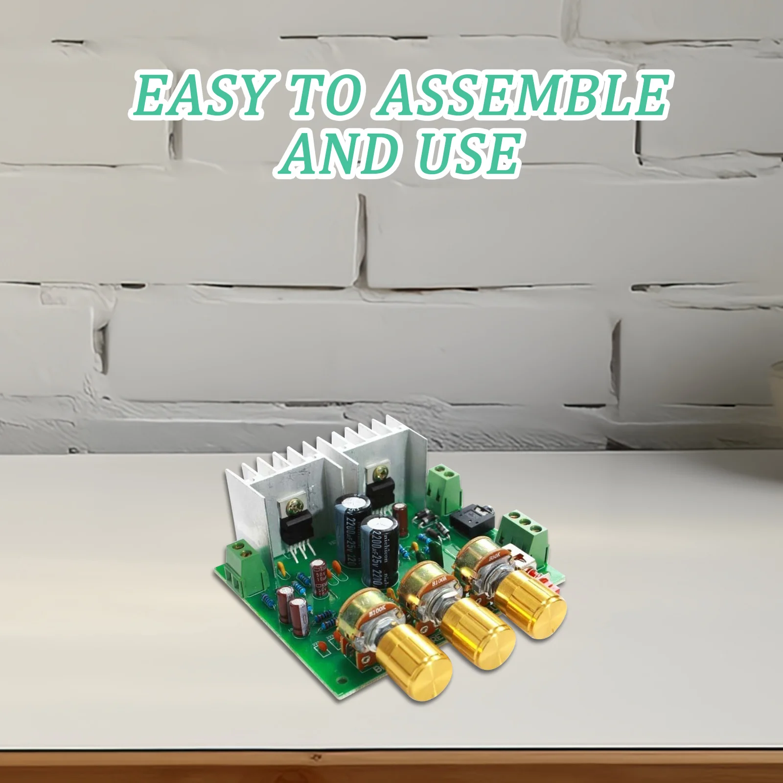 

Stereo Audio Power Amplifier Amp Board DIY Kit Dual Channel Clear Sound Easy Assembly for Beginners Enthusiasts