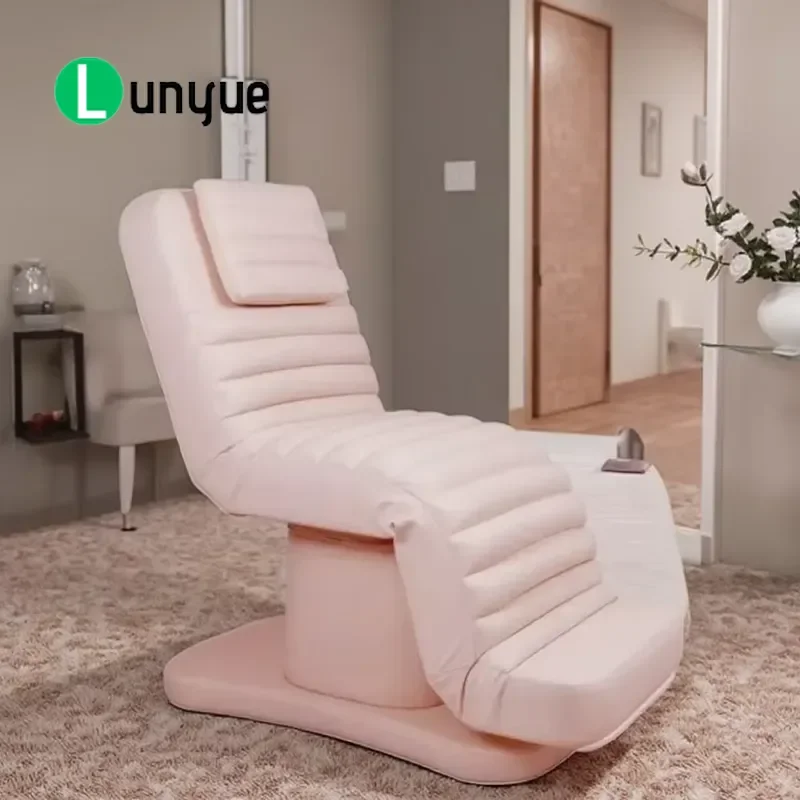 Modern Curved Beauty Eyelash Facial Bed Cosmetic Lash Treatment Table for Spa Clinic Massage New Popular Design