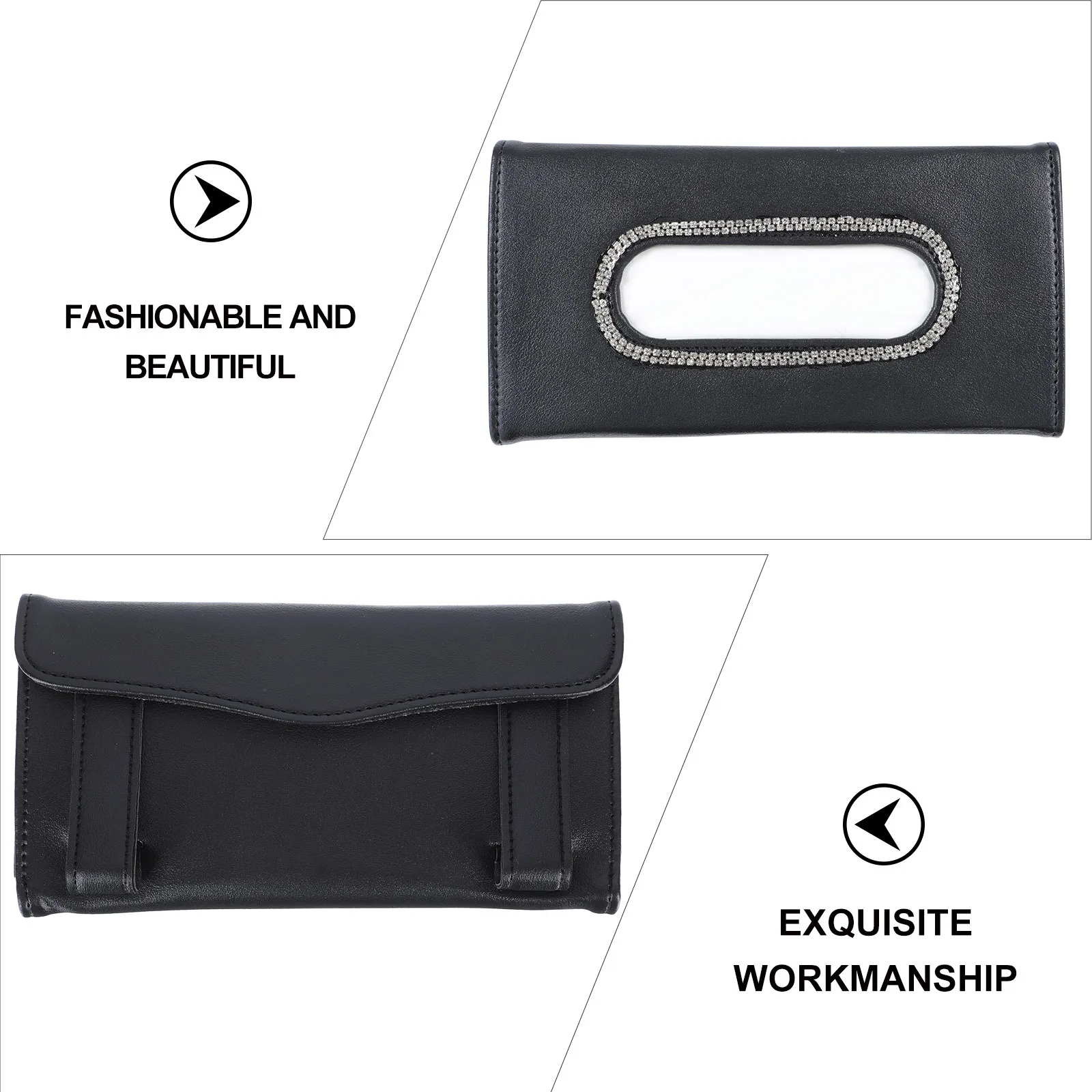 

1 шт., автомобильный держатель для салфеток, элегантный козырек, коробка для салфеток для крепления автомобиля, подвесной органайзер для хранения аксессуаров, чехол для салфеток