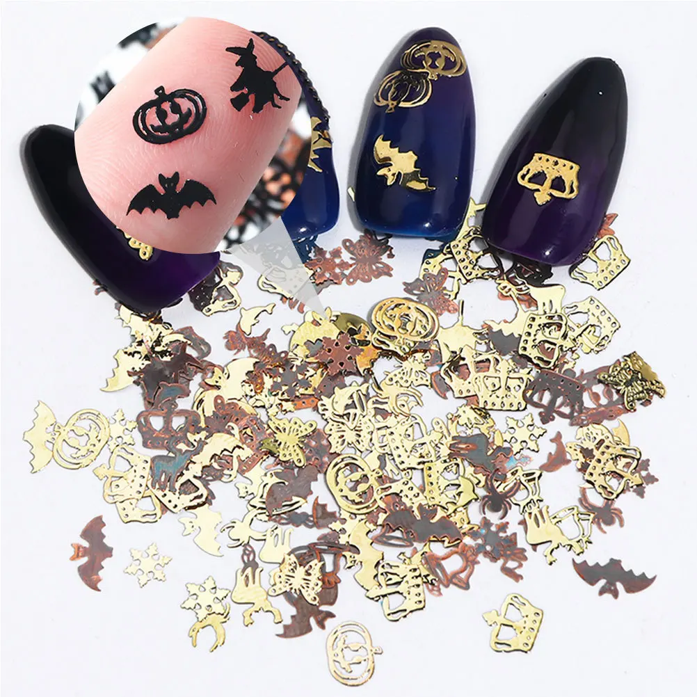 

4Pcs Halloween Nail Stickers Pumpkin Bat Nail Art Decorations for Festive Nails DIY Manicure Design No Salon Needed