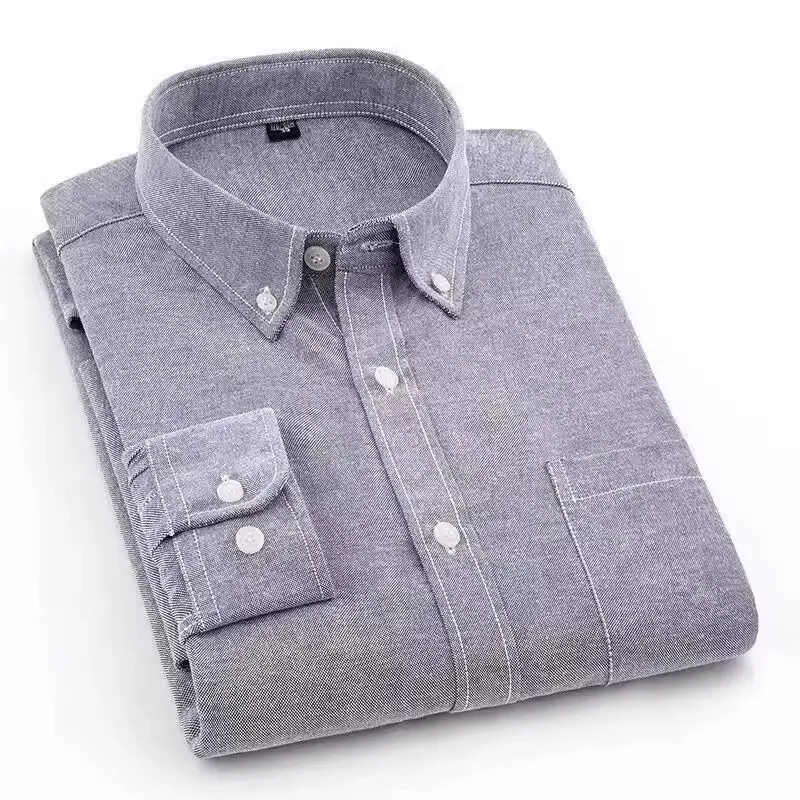 Men's Casual Work Shirt Jacket Outdoor Dirt Resistant Wearable Polyester Fiber Long Sleeve Regular Fit Youth Fashion