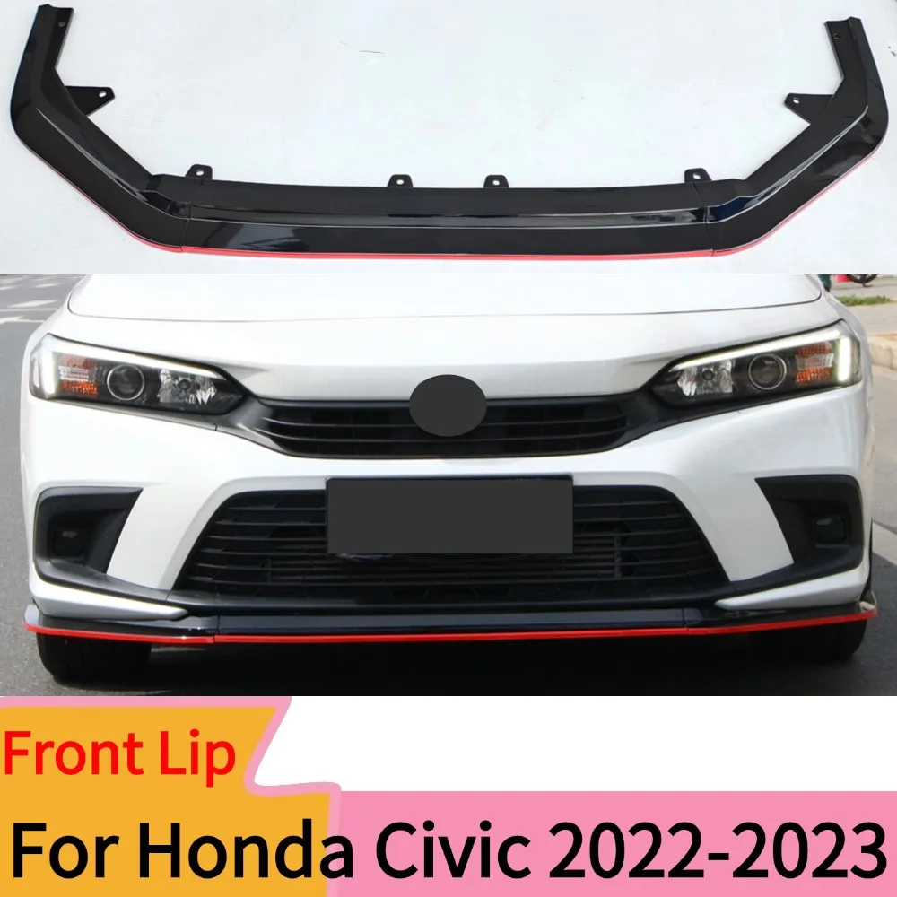 Deflector de Aire para Honda Civic 11ª Gen. 2022-2023, Protector de Parachoques Delantero, Divisor de Labio, Accesorio de Tuning