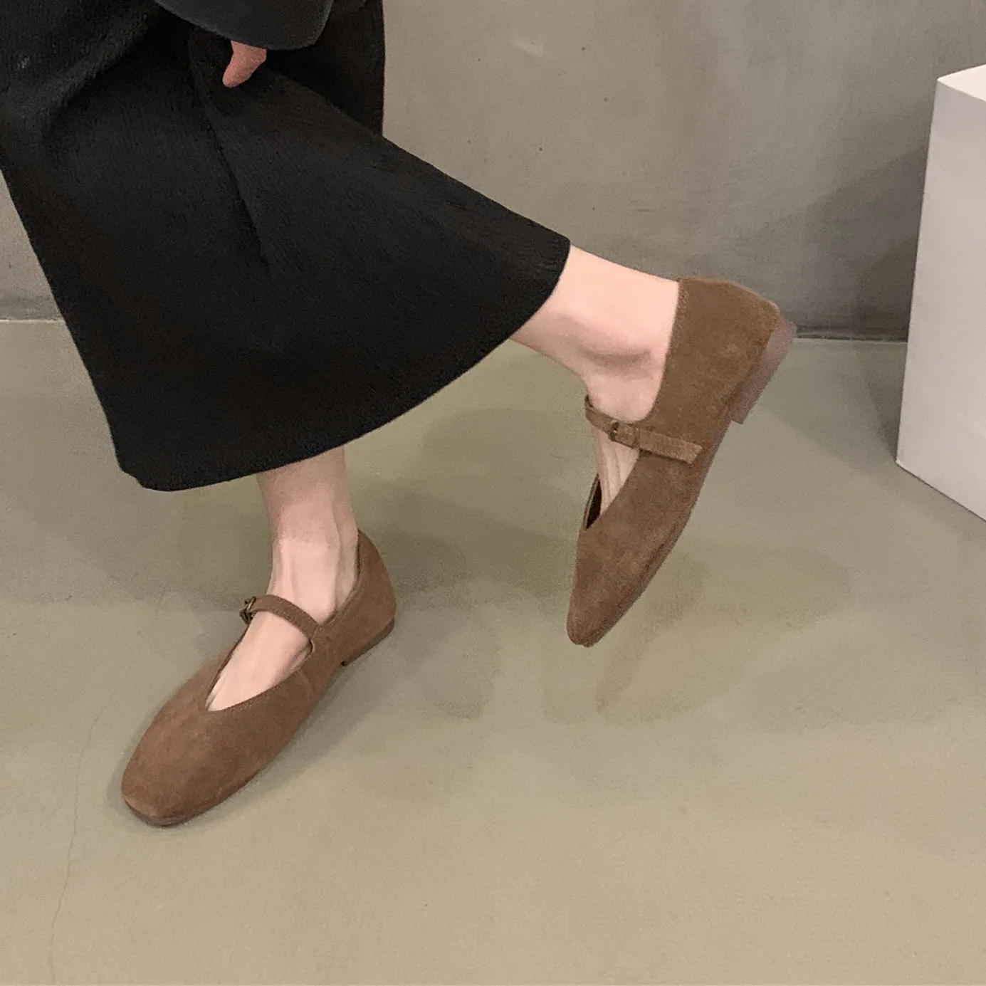 Bailamos-Chaussures de ballet en cuir souple pour femmes, plates, rondes, peu profondes, à enfiler, décontractées, nouvelle marque, printemps, 2024