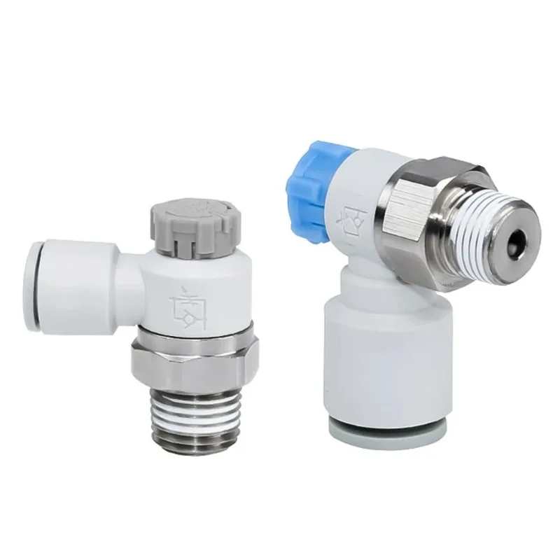 5PCS AS Series AS2201F-01/02-04/06/08/10/12SA AS3201F-03/04-06/08/10/12/16SA Air Speed Control Valve For Air Exhaust
