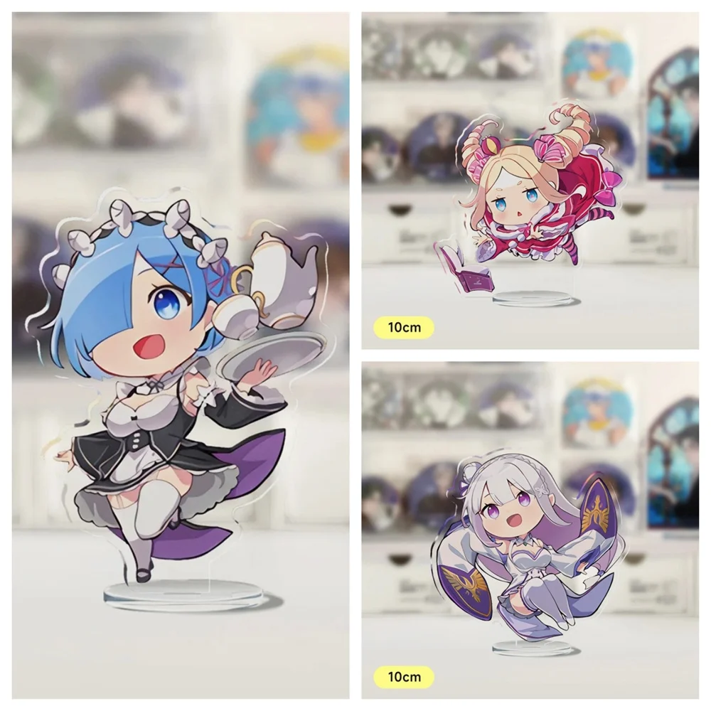 Charm Anime Re:ZERO -Starting Life in Another World Acrylic 10CM Stand Model Cosplay Characters Ornament Accessories Good Gifts