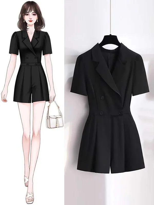 

Ele One-Piece Jumpsuit ort Pants High Waist Wide Leg Pants Polyester Fiber High Quali Summer New Arrival D2483