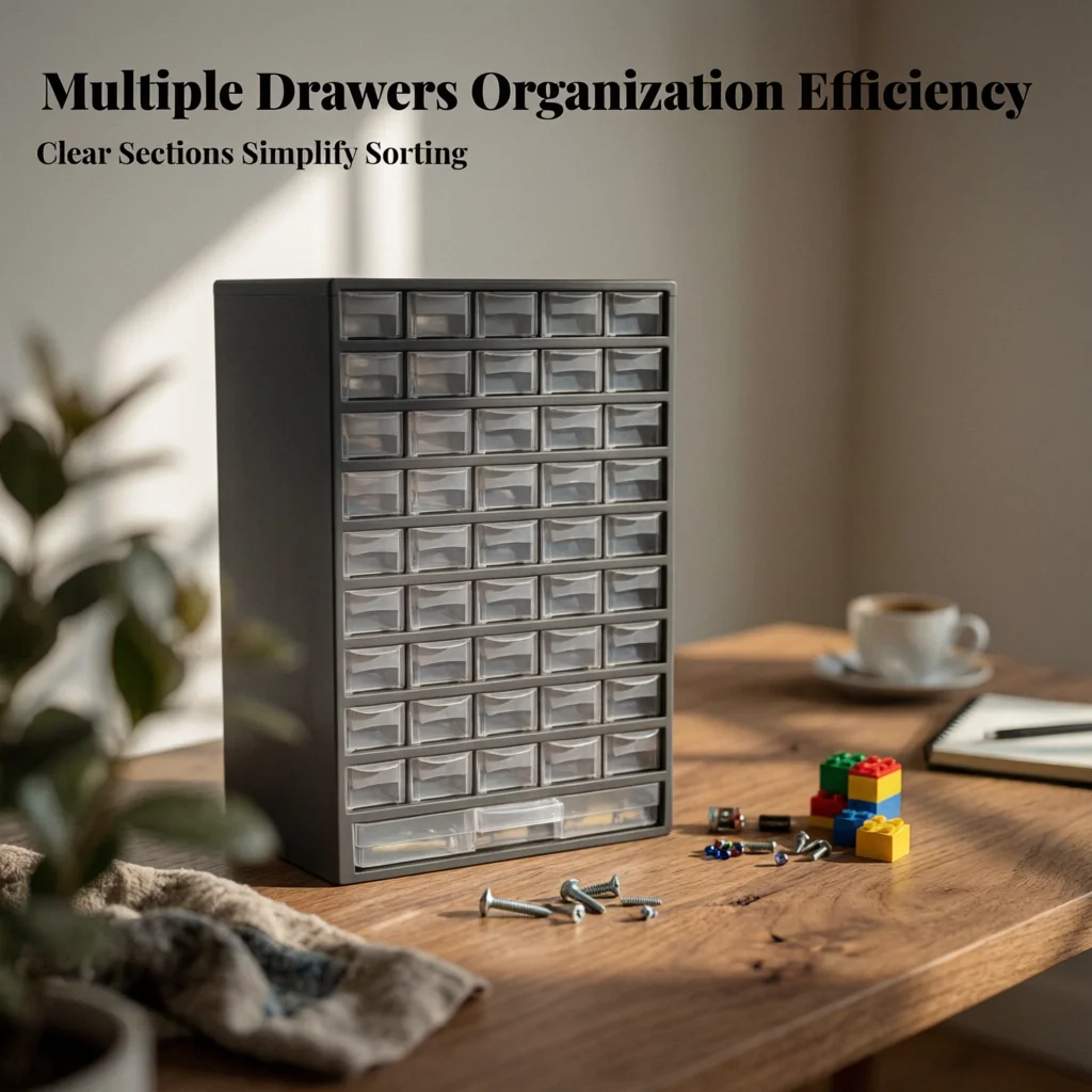 Long-Lasting Clear Plastic Drawer Cabinet Plastic Parts Organizer Multi-Purpose Storage Small Parts Organizer Smooth Molded