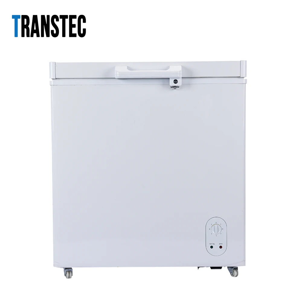 Factory Direct Sale Solar Powered Battery DC Energy Efficient Chest Freezer 150L Single Folding Door Household Car Outdoor Use