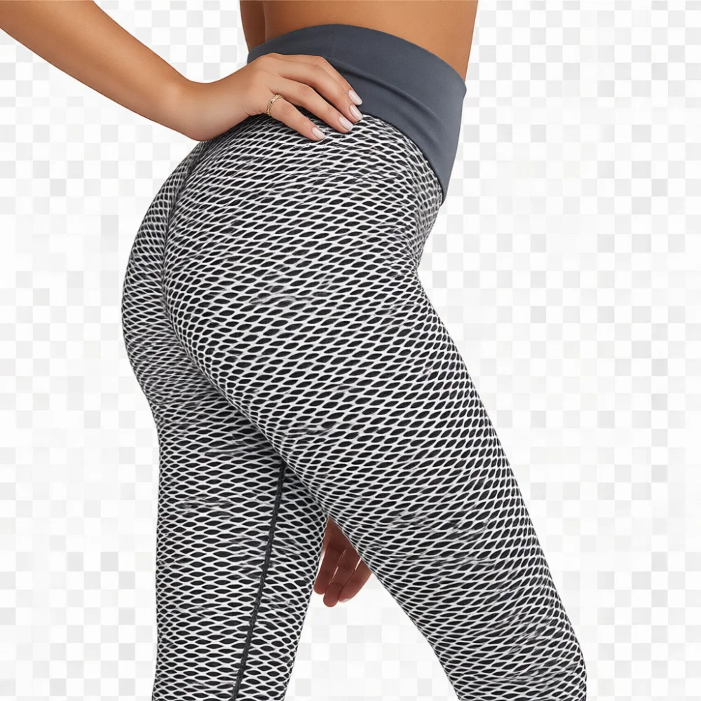 Honeycomb Yoga Leggings High Waist Fitness Pants Women Body Shaping Gym Tights Elastic Running Workout Peach Hip Pants
