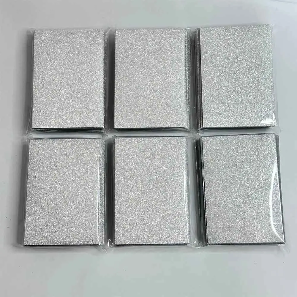 50pcs New Silver Photocard Sleeve Glitter Anti-Scratch Card Holder Holographic Shining Card Cover Photocard