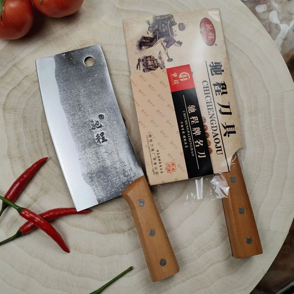 SHUOJI Master Handmade Kitchen Knife Forged High Carbon Steel Knife Chinese Kitchen Cleaver Old Fashioned Knife Chef Tools