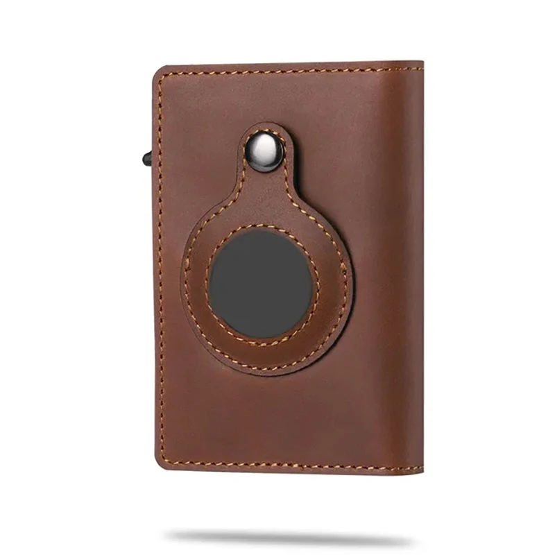 

For Apple Airtag Wallet Men Carbon Fiber Fashion ID Credit Card Holder Rfid Slim Airtag Slide Wallet Designer Cardholder