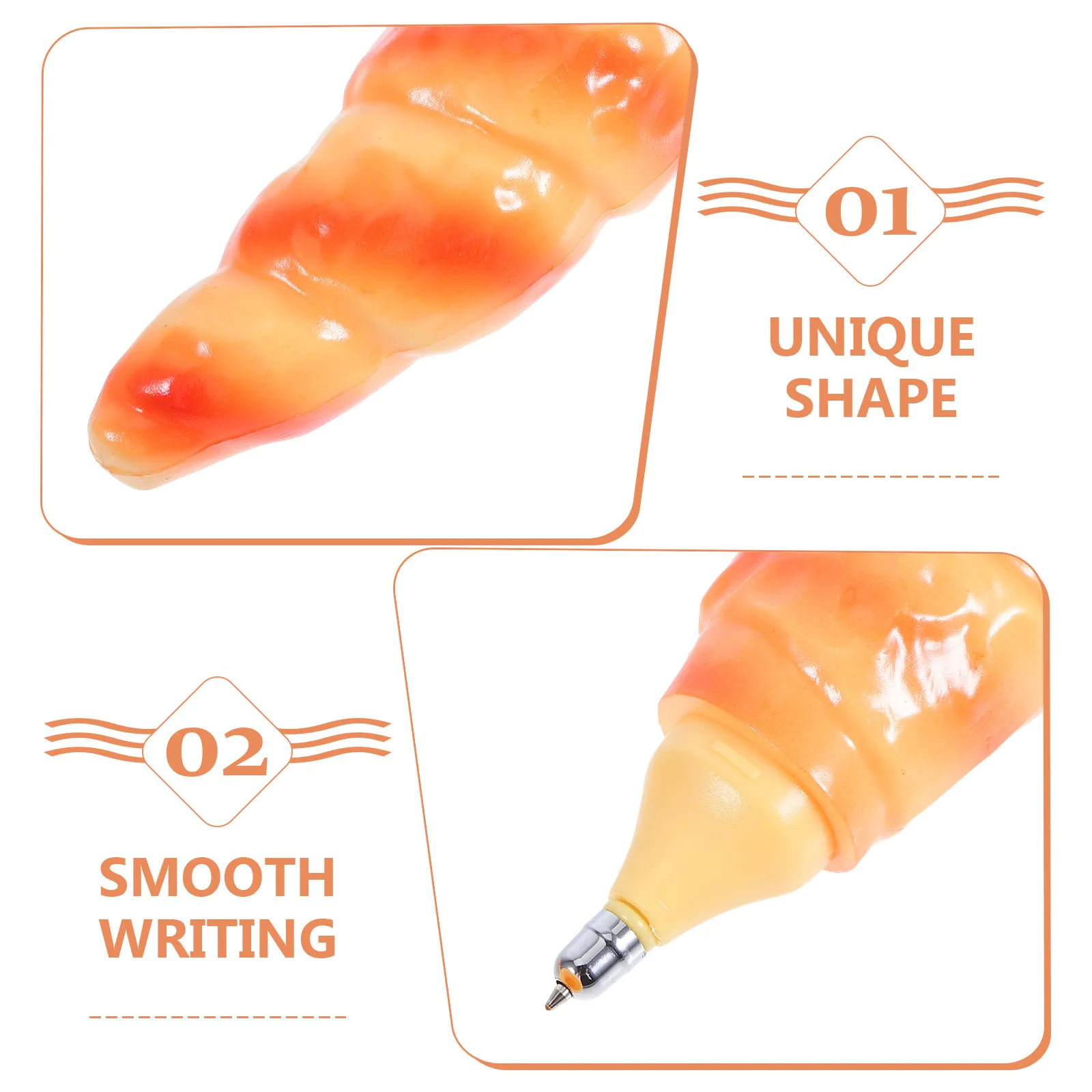 5Pcs Plastic Construction Bread Shaped Ballpoint Pens Novelty Writing Office School Adults Cute Stationery