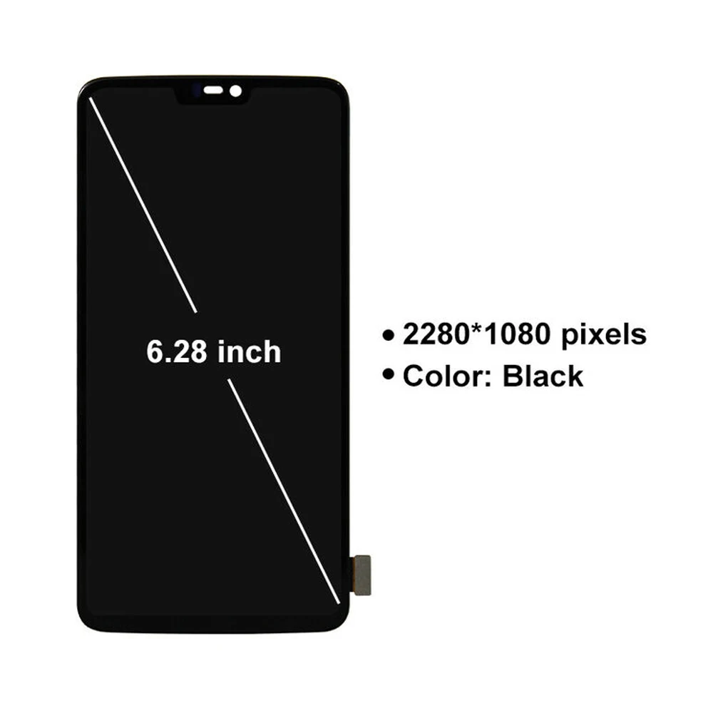 6.28\'\' Original For Oneplus 6 LCD Display Touch Screen With Frame Digitizer Assembly Replace For One plus 6 A6000 A6003 Display