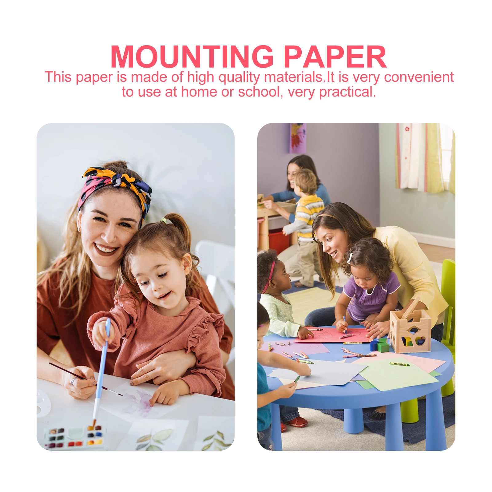 

20 Sheets Color Paper Hard Picture Frame Mounting Drawing Sketch Child