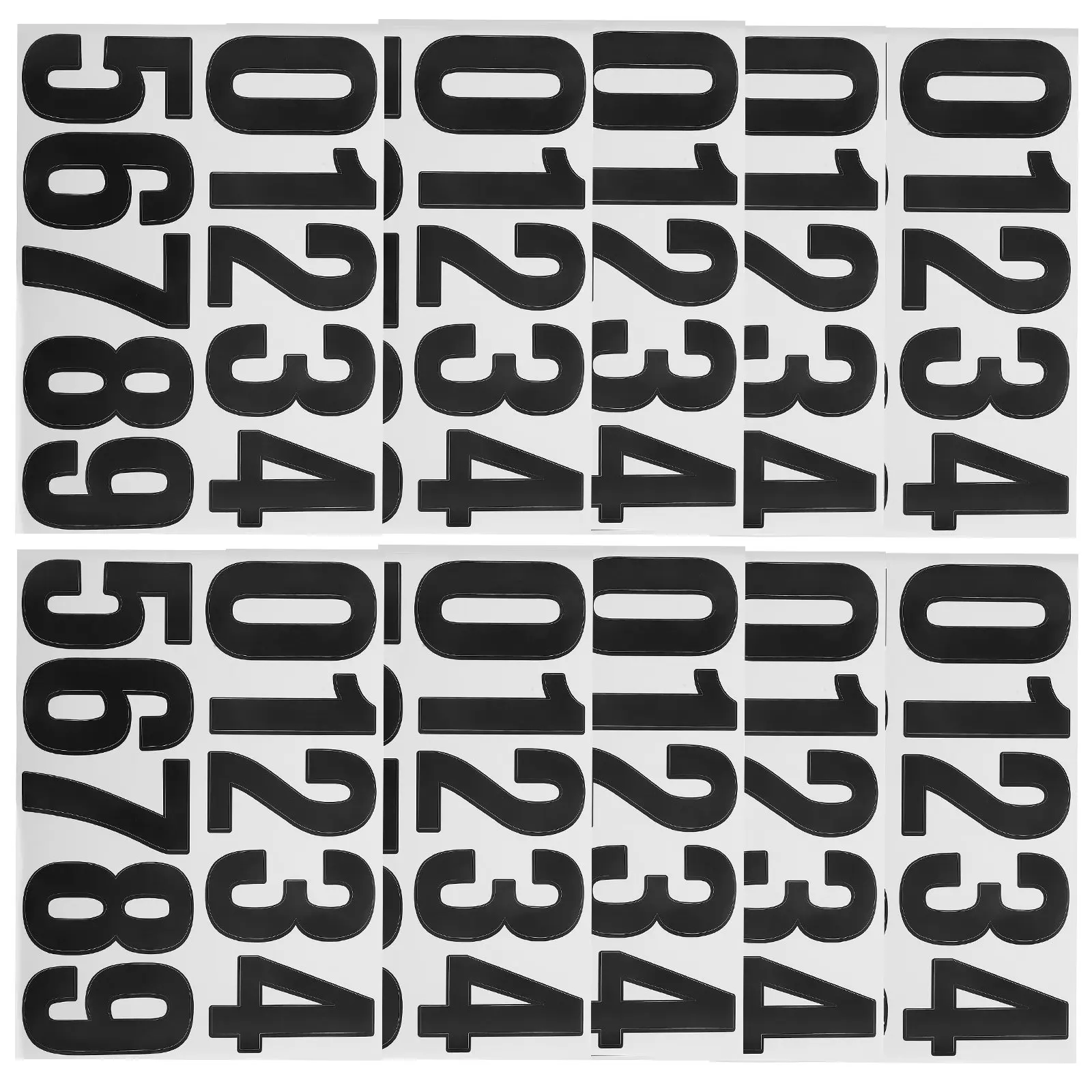 

10 Sheets Number Wall Stickers Self Adhesive Decals for Address Mailbox Bin Label Outdoor Indoor Use Strong Hold
