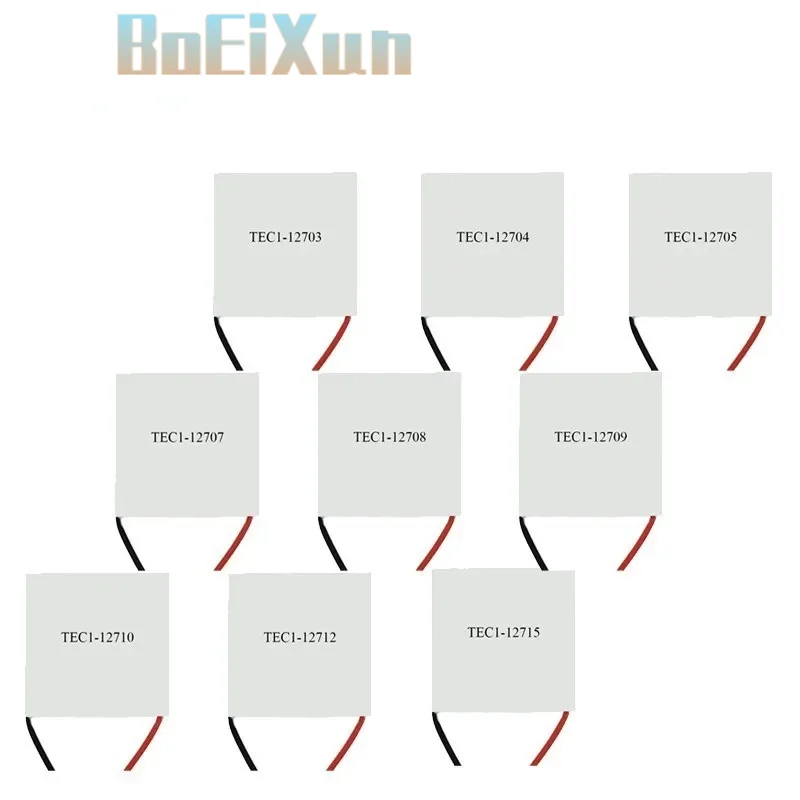 1-10PCS TEC1-12703 04/05/07/08/09/10/12/15 Module Thermoelectric Cooler Peltier 40*40MM 12V Semiconductor Refrigeration