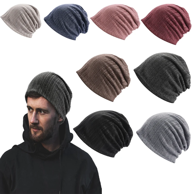 

Headgear Caps Hats For Men And Women In All Seasons Breathable Soft European And American Stacking Hats Outdoor Cycling Beanie