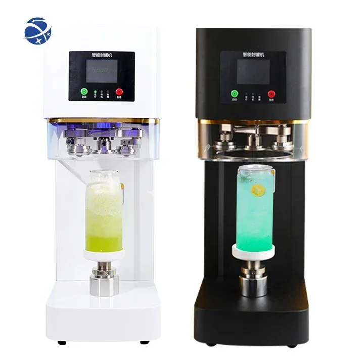 2022 new black and white can sealing machine 110V 220V automatic beverage bottle sealer machine