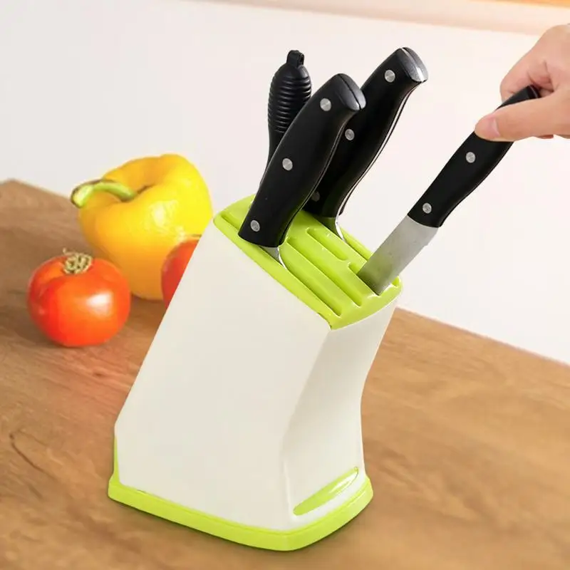 Knives Block Holder Kitchen Utensil Rack Kitchen Storage Rack With Drainage Hole For Knives Kitchen Supplies Storage Space