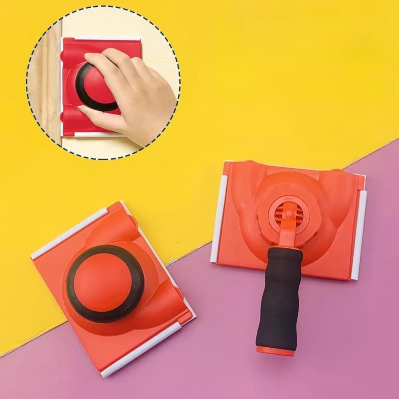 Universal edging tool, paint tool, latex paint edging tool, plush sponge brush, internal corner trimming and color separation to - view 4