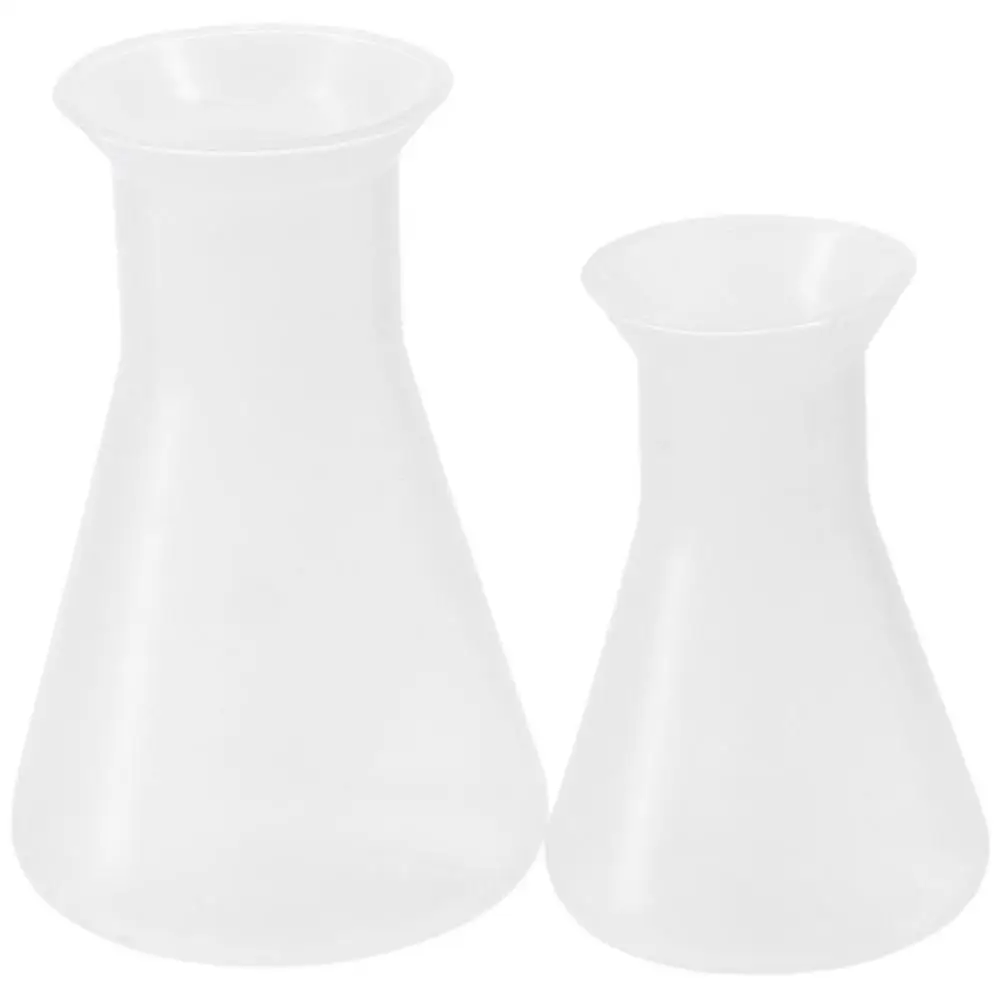 1/2Pcs Wide Mouth 50ml 100ml Plastic Erlenmeyer Flask Polypropylene Clear Erlenmeyer Flask Conical Bottles Laboratory Chemical