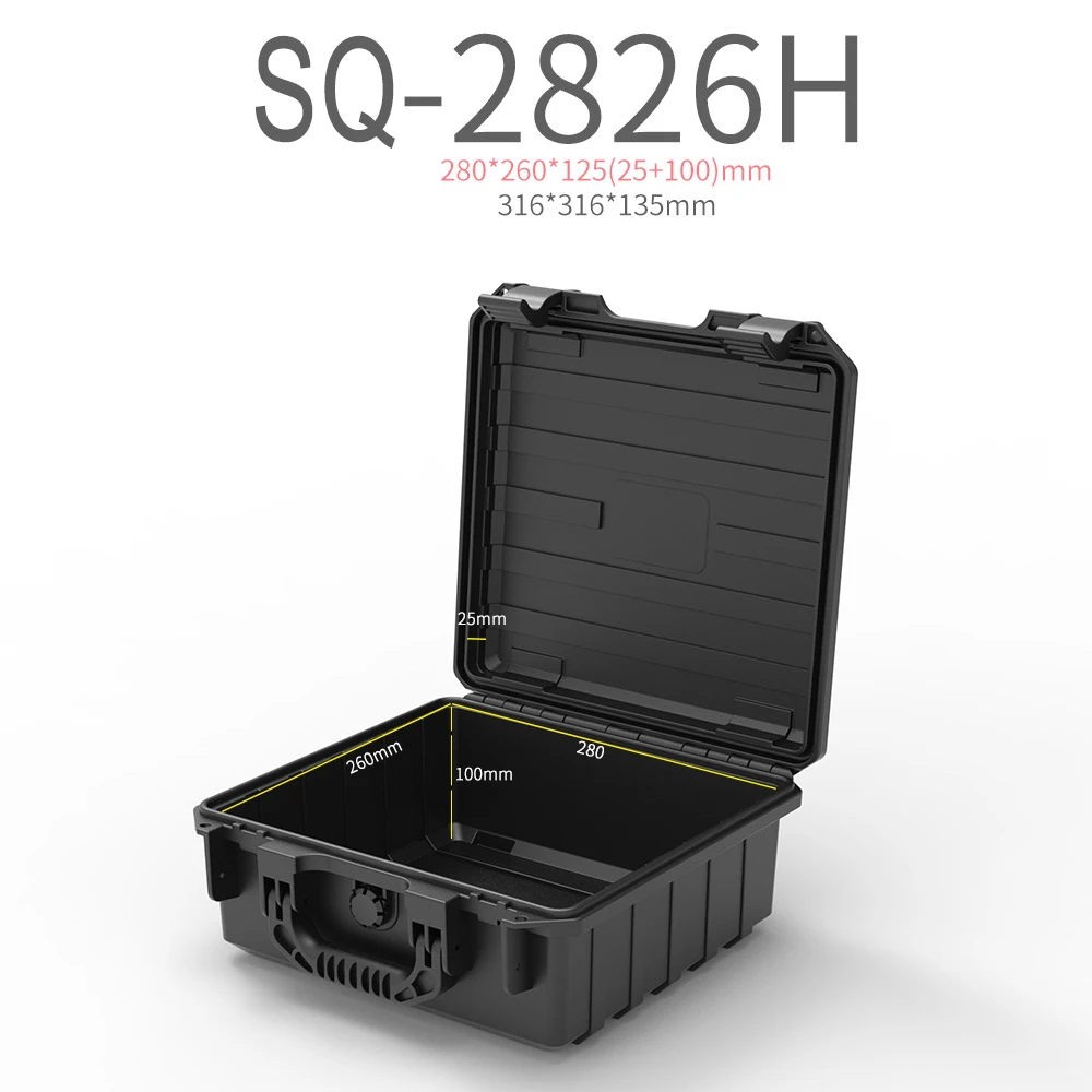 2826 neue Kunststoff-Sicherheits-Handheld-Werkzeug kasten Foto ausrüstung wasserdichte digitale Sicherheits box